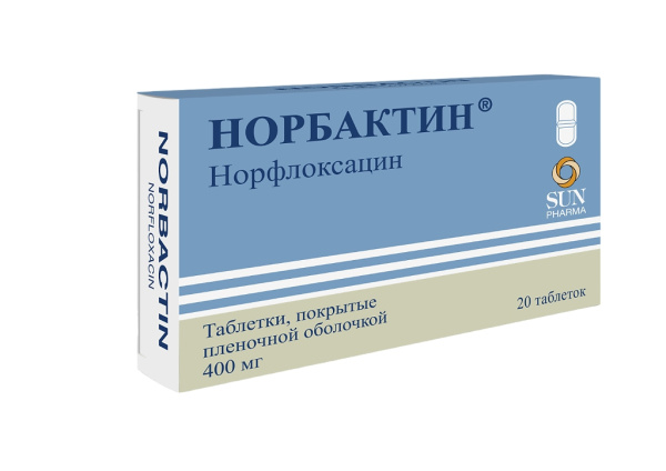 Норбактин таблетки, покрытые плёночной оболочкой 400мг №20 фото в интернет-аптеке "Фармсервис"