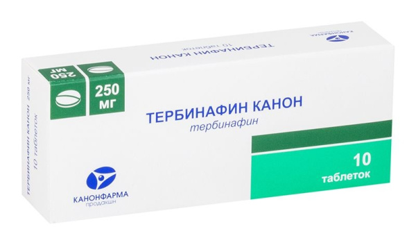 Тербинафин Канон таблетки 250мг №10 фото в интернет-аптеке "Фармсервис"