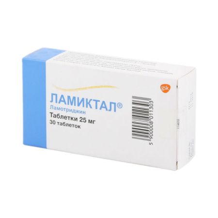 Ламиктал таблетки 25мг №30 детальное фото в интернет-аптеке "Фармсервис"