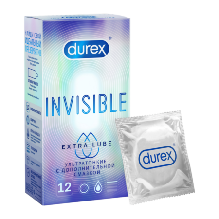 Презерватив DUREX Invisible Extra Lube №12 детальное фото в интернет-аптеке "Фармсервис"