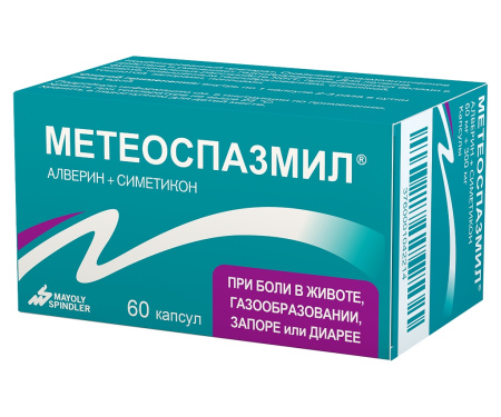 Метеоспазмил капсулы 60мг+300мг №60 детальное фото в интернет-аптеке "Фармсервис"