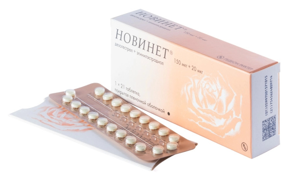 Новинет таблетки, покрытые плёночной оболочкой 150мкг+20мкг №21 фото в интернет-аптеке "Фармсервис"