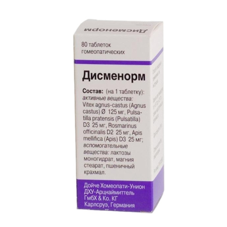 Дисменорм таблетки для рассасывания гомеопатические  №80 детальное фото в интернет-аптеке "Фармсервис"