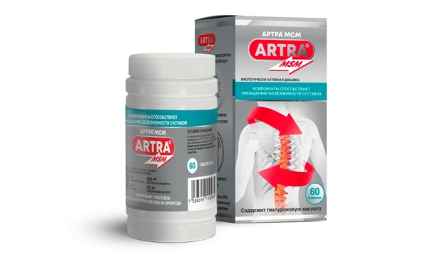 Артра МСМ таблетки, покрытые плёночной оболочкой  №60 фото в интернет-аптеке "Фармсервис"