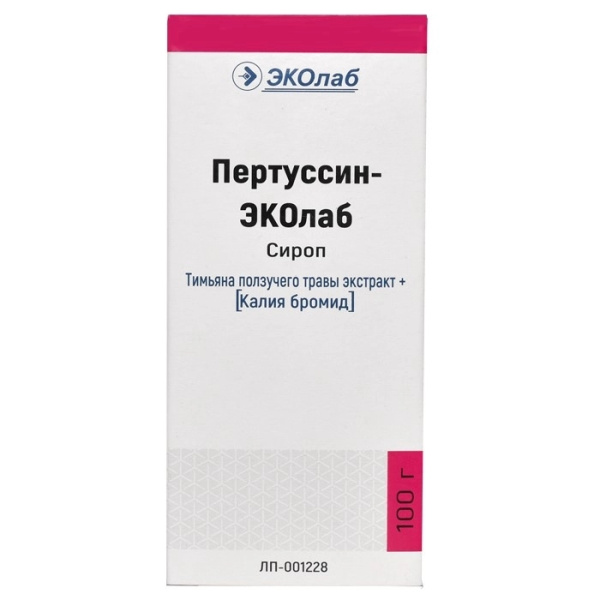 Пертуссин-ЭКОлаб сироп 1г/100г+12г/100г x 100г №1 фото в интернет-аптеке "Фармсервис"