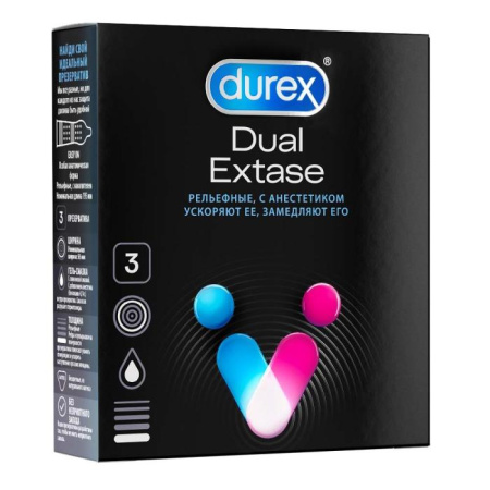 Презерватив DUREX Dual Extase №3 детальное фото в интернет-аптеке "Фармсервис"