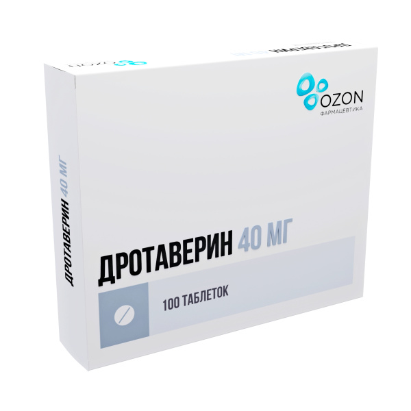Дротаверин таблетки 40мг №100 фото в интернет-аптеке "Фармсервис"