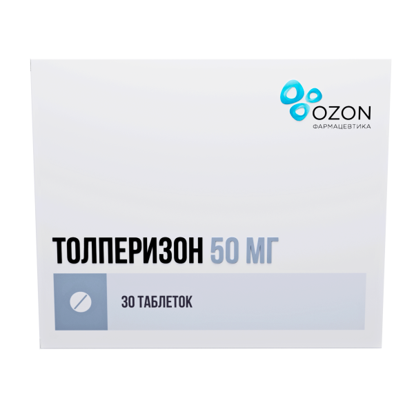Толперизон таблетки, покрытые плёночной оболочкой 50мг №30 фото в интернет-аптеке "Фармсервис"