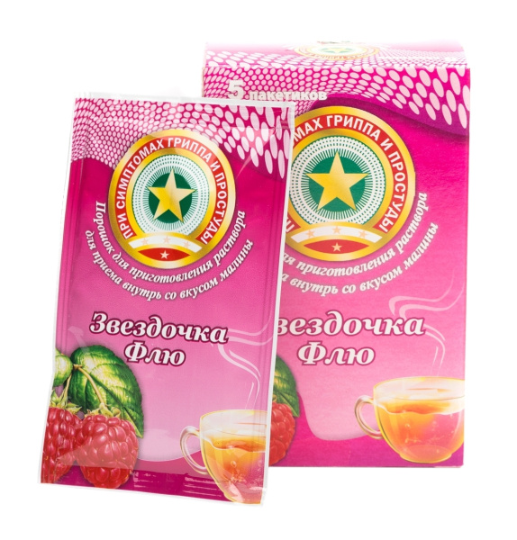 Звездочка Флю порошок для приготовления раствора для приёма внутрь [малиновый] x 15г №5 фото в интернет-аптеке "Фармсервис"