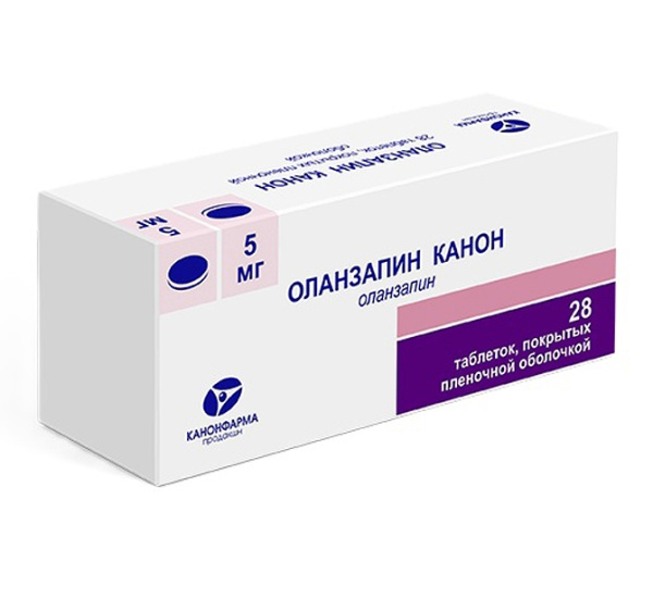 Оланзапин Канон таблетки, покрытые плёночной оболочкой 5мг №28 фото в интернет-аптеке "Фармсервис"