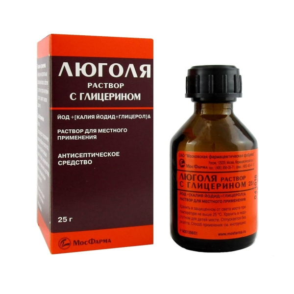 Люголя раствор с глицерином раствор для местного применения 1г x 25г №1 фото в интернет-аптеке "Фармсервис"