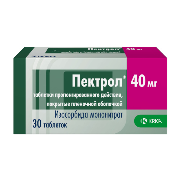 Пектрол таблетки с пролонгированным высвобождением, покрытые пленочной оболочкой 40мг №30 фото в интернет-аптеке "Фармсервис" Пектрол таблетки с пролонгированным высвобождением, покрытые пленочной оболочкой 40мг №30 фото в интернет-аптеке "Фармсервис"