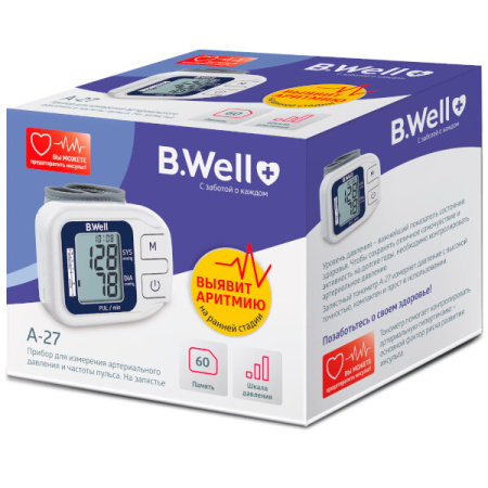 Тонометр B.Well A-27 автомат на запястье детальное фото в интернет-аптеке "Фармсервис"