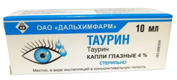 Таурин капли глазные 4% x 10мл №1 фото в интернет-аптеке "Фармсервис"