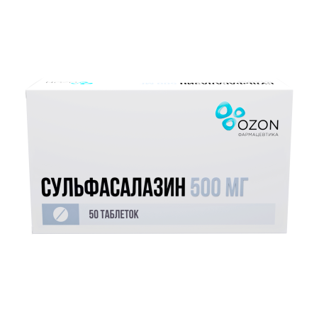 Сульфасалазин таблетки, покрытые плёночной оболочкой 500мг №50 детальное фото в интернет-аптеке "Фармсервис"