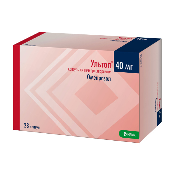 Ультоп капсулы кишечнорастворимые 40мг №28 фото в интернет-аптеке "Фармсервис"