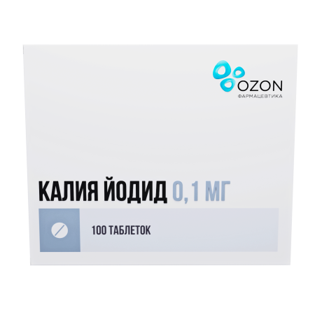 Калия йодид таблетки 100мкг №100 детальное фото в интернет-аптеке "Фармсервис"