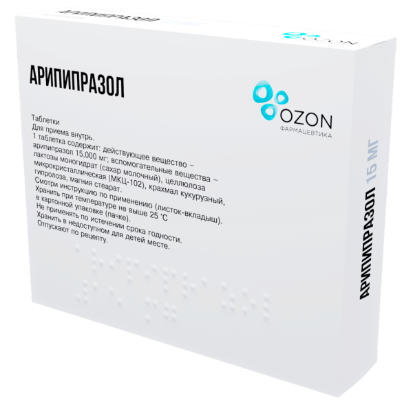 Арипипразол таблетки 15мг №30 фото в интернет-аптеке "Фармсервис" Арипипразол таблетки 15мг №30 фото в интернет-аптеке "Фармсервис"