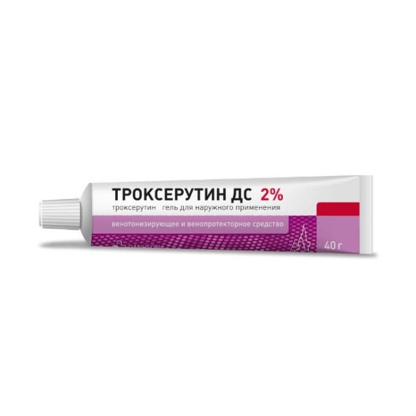 Троксерутин ДС гель для наружного применения 2% x 40г №1 фото в интернет-аптеке "Фармсервис" Троксерутин ДС гель для наружного применения 2% x 40г №1 фото в интернет-аптеке "Фармсервис"