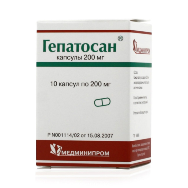 Гепатосан капсулы 1.333% №10 фото в интернет-аптеке "Фармсервис"