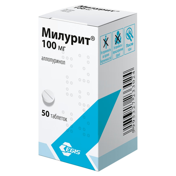 Милурит таблетки 100мг №50 фото в интернет-аптеке "Фармсервис" Милурит таблетки 100мг №50 фото в интернет-аптеке "Фармсервис"