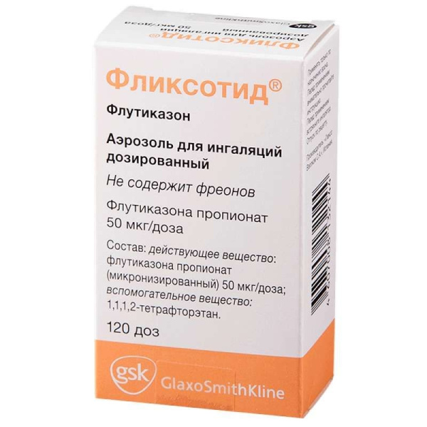 Фликсотид аэрозоль для ингаляций дозированный 50мкг/доза x 120доза №1 фото в интернет-аптеке "Фармсервис"