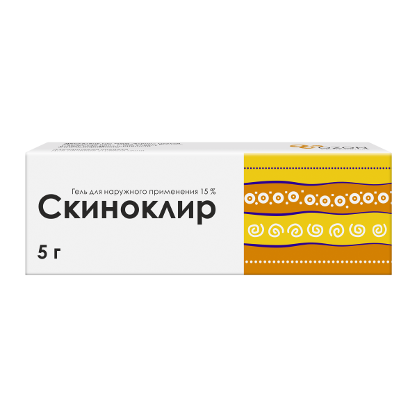 Скиноклир гель для наружного применения 15% x 5г №1 фото в интернет-аптеке "Фармсервис"