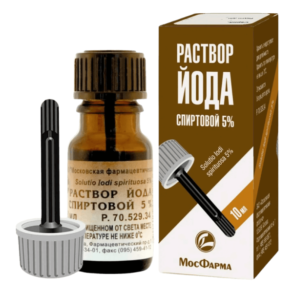 Йод раствор для наружного применения, [спиртовой] 5% x 10мл №1 фото в интернет-аптеке "Фармсервис"
