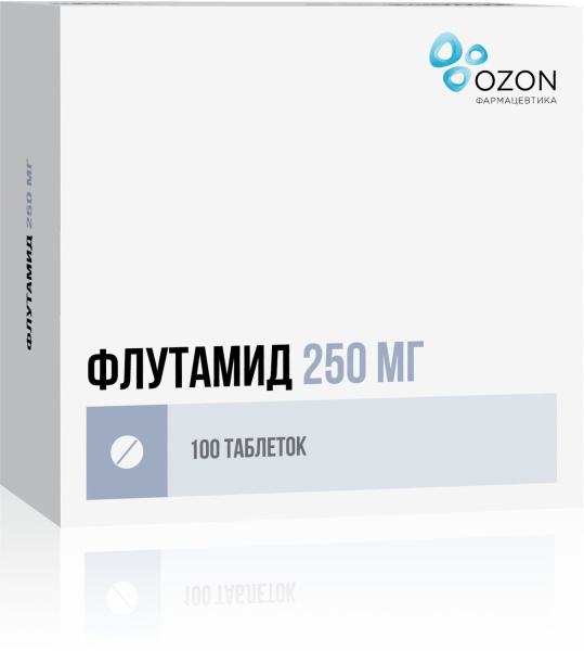 Флутамид таблетки 250мг №100 фото в интернет-аптеке "Фармсервис"
