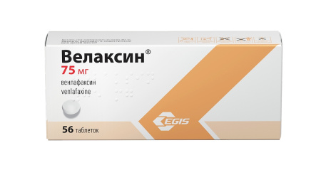 Велаксин таблетки 75мг №56 детальное фото в интернет-аптеке "Фармсервис"