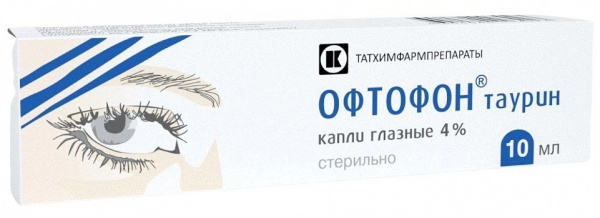 Офтофон таурин капли глазные 4% x 10мл №1 фото в интернет-аптеке "Фармсервис"