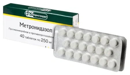 Метронидазол таблетки 250мг №40 детальное фото в интернет-аптеке "Фармсервис"