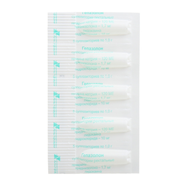Гепазолон суппозитории ректальные 120МЕ+10мг+1.7мг №10 фото в интернет-аптеке "Фармсервис"