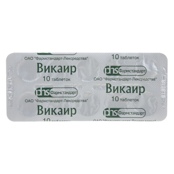 Викаир таблетки  №20 фото в интернет-аптеке "Фармсервис" Викаир таблетки  №20 фото в интернет-аптеке "Фармсервис"