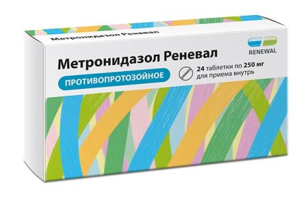 Метронидазол Реневал таблетки 250мг №24 детальное фото в интернет-аптеке "Фармсервис"