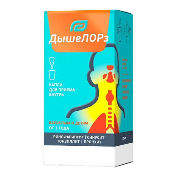 ДышеЛОРз капли для приёма внутрь 80г/100г x 50мл №1 фото в интернет-аптеке "Фармсервис"