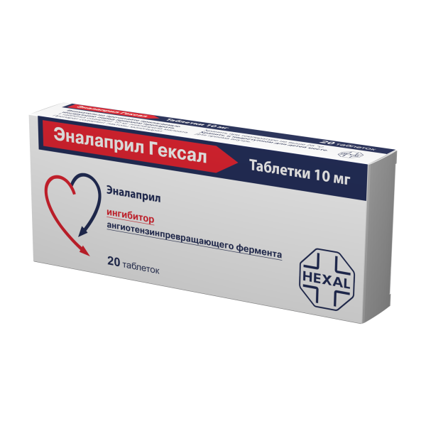 Эналаприл Гексал таблетки 10мг №20 фото в интернет-аптеке "Фармсервис" Эналаприл Гексал таблетки 10мг №20 фото в интернет-аптеке "Фармсервис"
