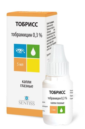 Тобрисс капли глазные 0.3% x 5мл №1 детальное фото в интернет-аптеке "Фармсервис"
