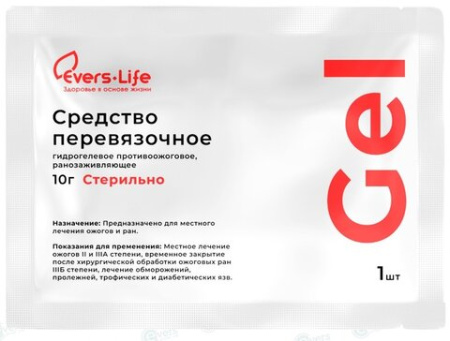 Средство EVERS Life Гель противоожоговое и ранозаживляющие саше 10г детальное фото в интернет-аптеке "Фармсервис"