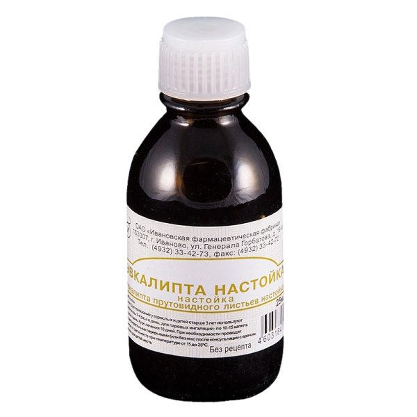 Эвкалипта настойка настойка 200г/1000мл x 25мл №1 фото в интернет-аптеке "Фармсервис"