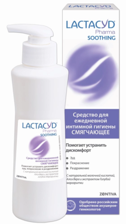 Лактацид SOOTHING (смягчающий) Фарма.Устранение покраснения и раздражения для интимной гигиены (молочная кислота маргаритка, бисаболол) 250мл детальное фото в интернет-аптеке "Фармсервис"
