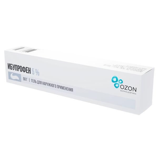 Ибупрофен гель для наружного применения 5% x 50г №1 фото в интернет-аптеке "Фармсервис"
