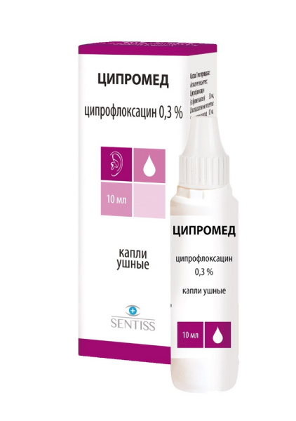 Ципромед капли ушные 0.3% x 10мл №1 фото в интернет-аптеке "Фармсервис" Ципромед капли ушные 0.3% x 10мл №1 фото в интернет-аптеке "Фармсервис"