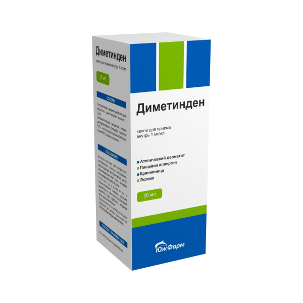 Диметинден капли для приёма внутрь 1мг/мл x 20мл №1 фото в интернет-аптеке "Фармсервис" Диметинден капли для приёма внутрь 1мг/мл x 20мл №1 фото в интернет-аптеке "Фармсервис"