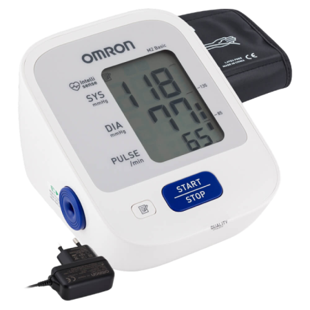 Тонометр Omron M2 Basic HEM 7121-ALRU с адаптером+универсальная манжета 22-42 см детальное фото в интернет-аптеке "Фармсервис"