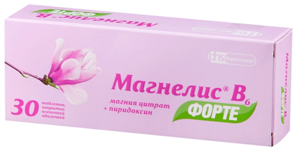 Магнелис В6 форте таблетки, покрытые плёночной оболочкой 100мг+10мг №30 фото в интернет-аптеке "Фармсервис"