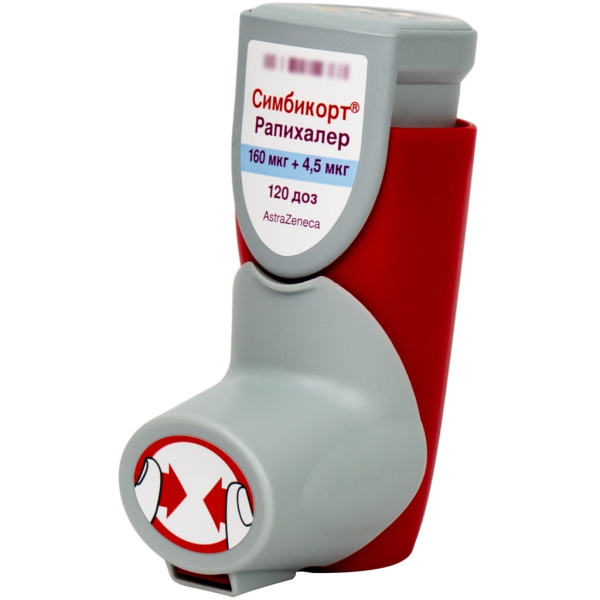 Симбикорт Рапихалер аэрозоль для ингаляций дозированный 160мкг/доза+4.5мкг/доза x 120доза №1 фото в интернет-аптеке "Фармсервис"