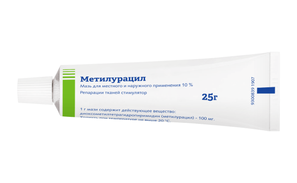 МЕТИЛУРАЦИЛ мазь для местного и наружного применения 10% x 25г №1 фото в интернет-аптеке "Фармсервис" МЕТИЛУРАЦИЛ мазь для местного и наружного применения 10% x 25г №1 фото в интернет-аптеке "Фармсервис"