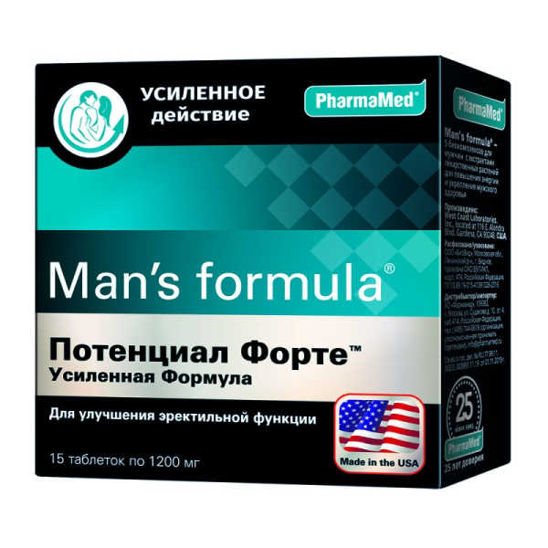Man's formula Потенциал Форте усиленная формула фото в интернет-аптеке "Фармсервис"