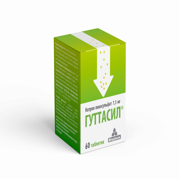 Гуттасил пикосульфат натрия М таблетки №60 фото в интернет-аптеке "Фармсервис"